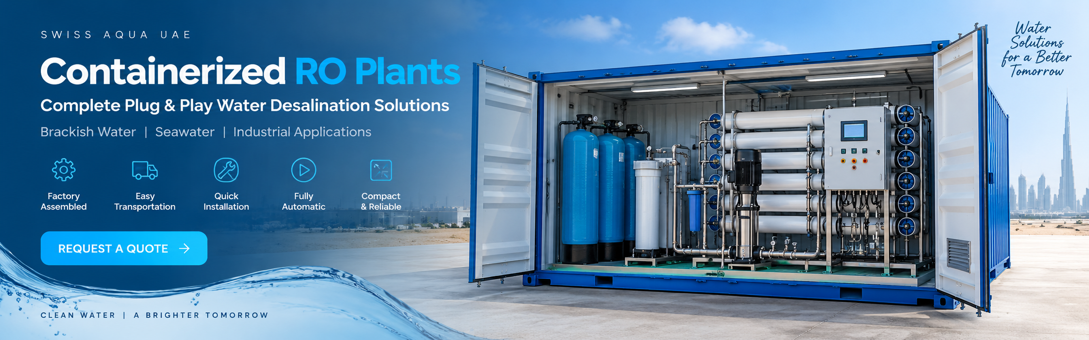 Swiss Aqua UAE Containerized RO Plants